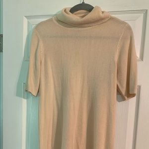 Perfectly peach turtleneck lace tunic